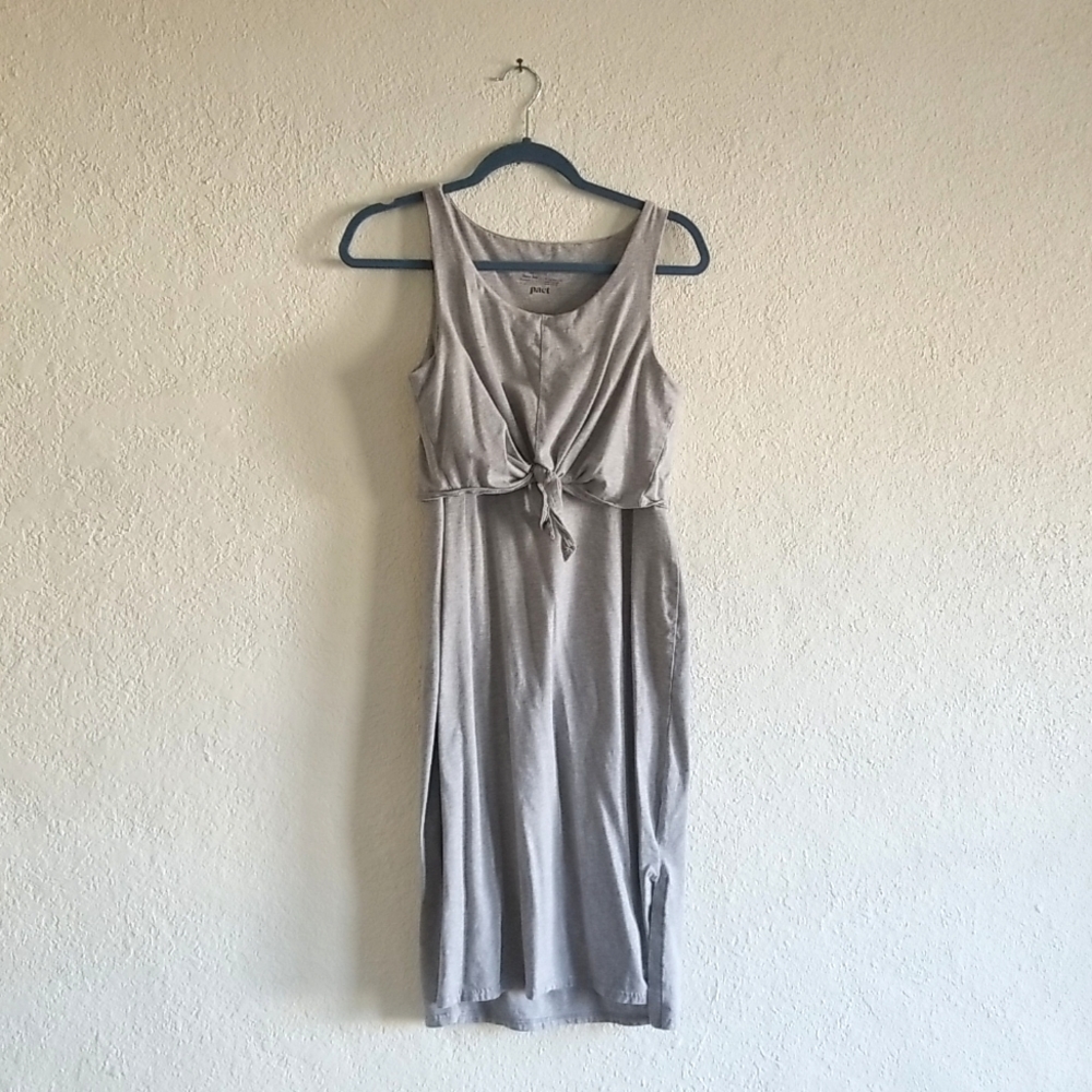 Pact Gray Sleeveless Midi Dress